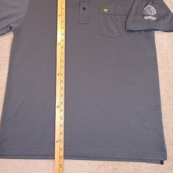 Travis Mathew Short Sleeve Golf Polo Shirt Gray Men's Large - Picture 7 of 7